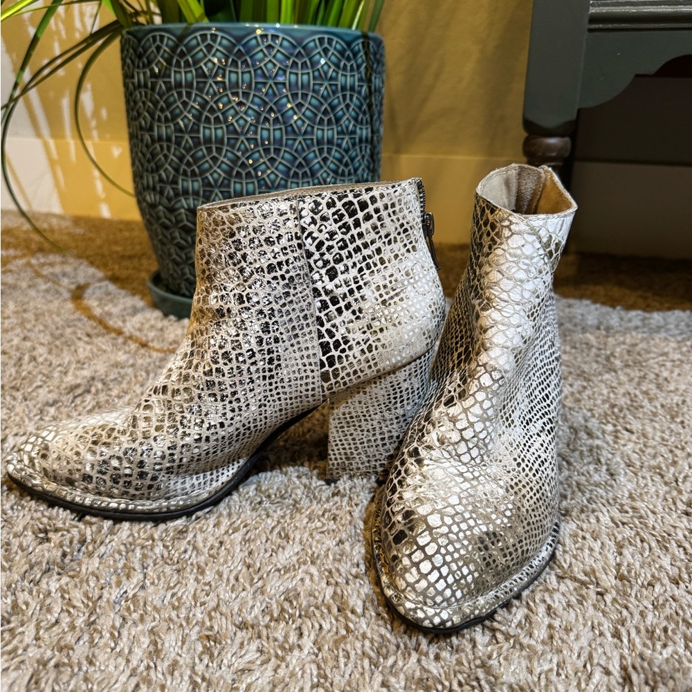 Snakeskin Ankle Bootie